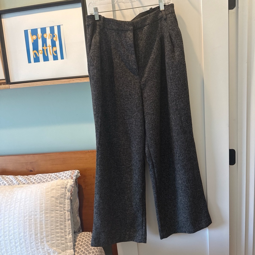 H&M Charcoal Wide-Leg Pants